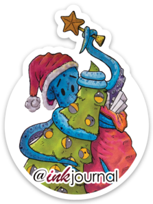 Mr. Inky the Christmas Squid Sticker