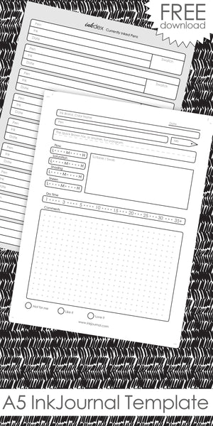 InkJournal A5 Ink Collecting Printable Template