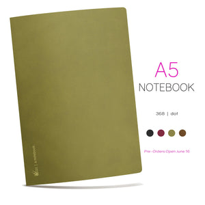Wonderland222 A5 Notebook with Dot Grid 52gsm Paper, 368 pages