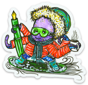 Snow Bunny Inktopus Sticker