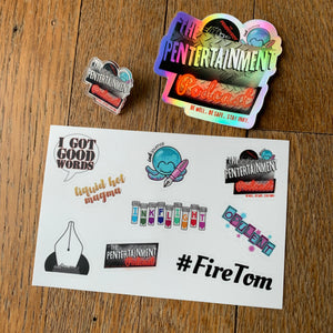 Pentertainment Podcast Sticker Swag Pack