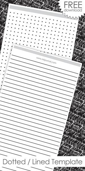 InkJournal Midori Regular TN Ruled / Dotted Printable Template