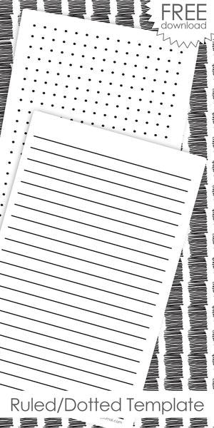 Dotted Ruled Page InkJournal Pocket Ruled / Dotted Printable Template – inkjournal