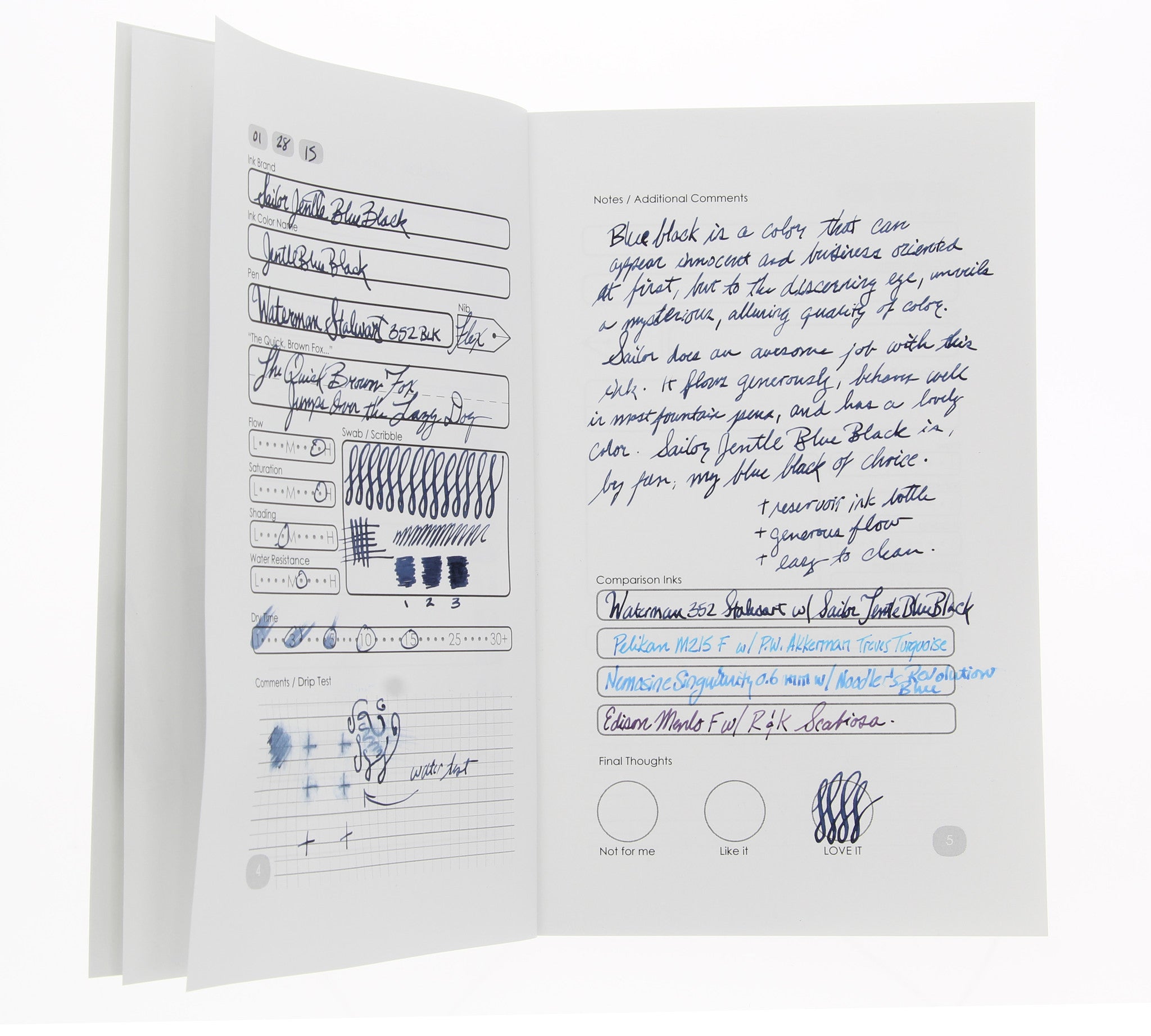 Ink Journal Front InkJournal Black Notebook for Pen Collectors – inkjournal